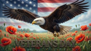 Eagle Over Poppies