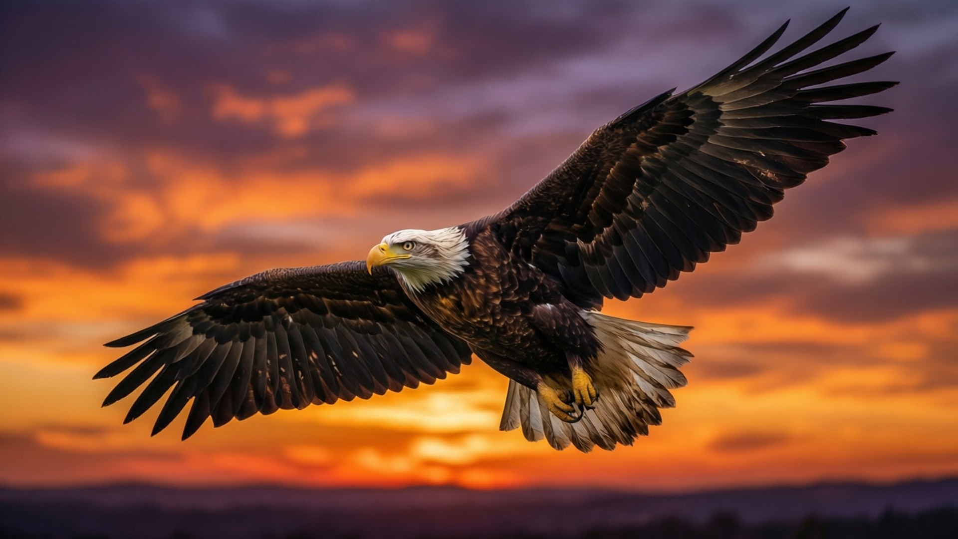 Eagle PNG Overlay Sunset by Wallpapers.art Studio