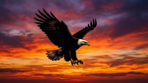 Eagle Silhouette Sunset
