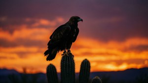 Eagle Silhouette Sunset