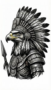 Eagle Warrior Line Art