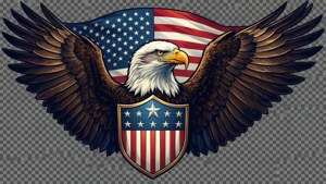 Eagle with Flag