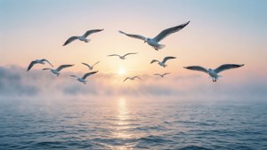 East Blue Misty Dawn