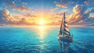 East Blue Sunrise Sail
