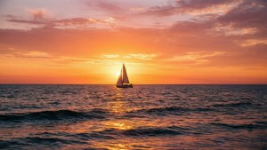 East Blue Sunset Sail