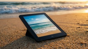 Ebook at Sunset Beach