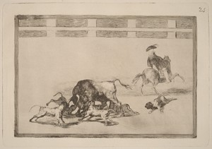 Echan perros al toro (They Loose Dogs on the Bull)
