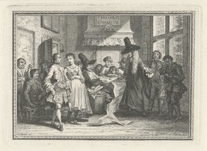 Echtpaar bij de dorpsrechtbank van Puiterveen