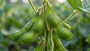Edamame Pods in Morning Dew