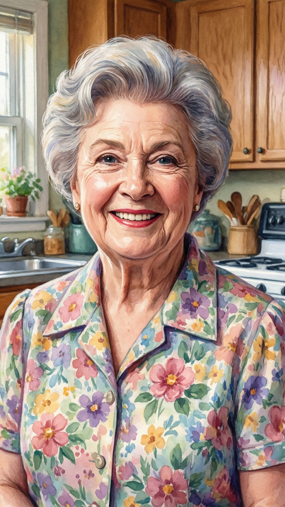 Edith's Kitchen Smile by Wallpapers.art Studio