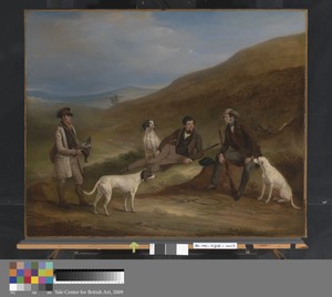 Edward Horner Reynard and his Brother George Grouse-Shooting At Middlesmoor, Yorkshire, with Their Gamekeeper Tully Lamb
