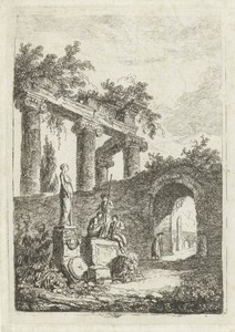Een beeld voor een ruïne