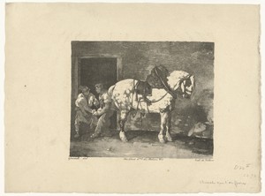 Een paard wordt beslagen