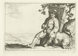 Een rustende marskramer