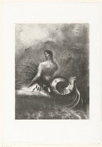 Een sirene boven de zee