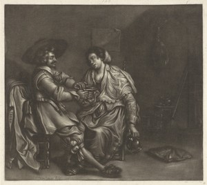Een soldaat en een vrouw