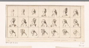 Eenentwintig borstbeelden van mannen en vrouwen