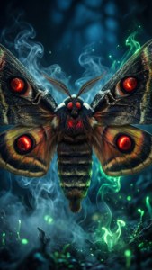 Eerie Death Moth Close-up