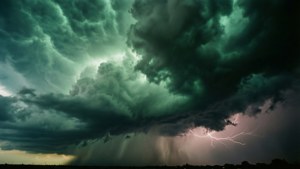 Eerie Green Storm Sky