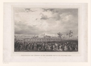 Eerste treinrit op het spoor bij Brussel