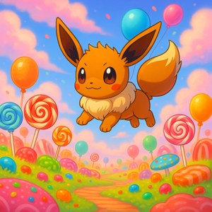 Eevee in Candy Land