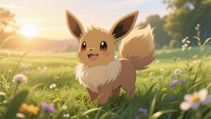 Eevee in Morning Meadow