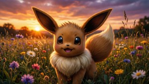 Eevee in Sunset Field