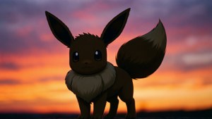 Eevee Silhouette Sunset