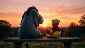 Eeyore and Christopher Robin Sunset