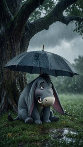 Eeyore in the Rain