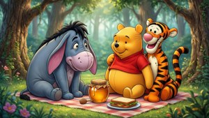 Eeyore Picnic with Friends