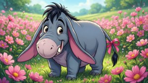 Eeyore Pink Ribbon Smile