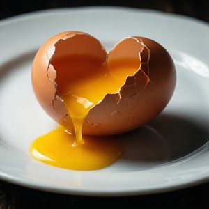 Egg Heart Broken