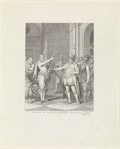 Egmond geeft zijn degen aan Alva, 1567