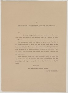Egypt and Nubia, Volume I: Dedication Page