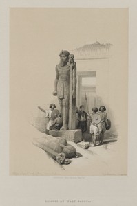 Egypt and Nubia, Volume II: Colossus in Front of the Temple at Wady Saboua, Nubia