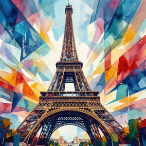 Eiffel Abstract Art