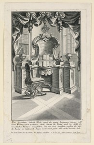 Ein façonirter Schreib-Tisch,… (Writing Desk and Chair)