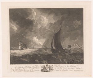 Einde van een storm op zee