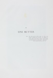 Eine Mutter I (A Mother I)
