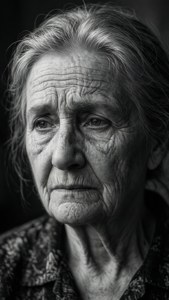 Elderly Sorrow Portrait
