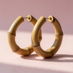 Elegant Bamboo Hoops