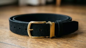 Elegant Black Belt Close-up