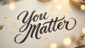 Elegant Calligraphy You Matter