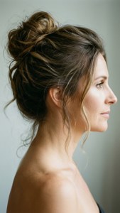 Elegant Flowing Mom Bun