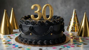 Elegant Gold Cake 30th