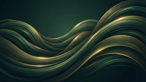 Elegant Green Gold Waves