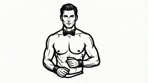 Elegant Male Stripper