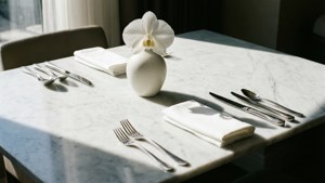 Elegant Marble Table Setting
