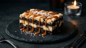 Elegant Nanaimo Bar with Caramel